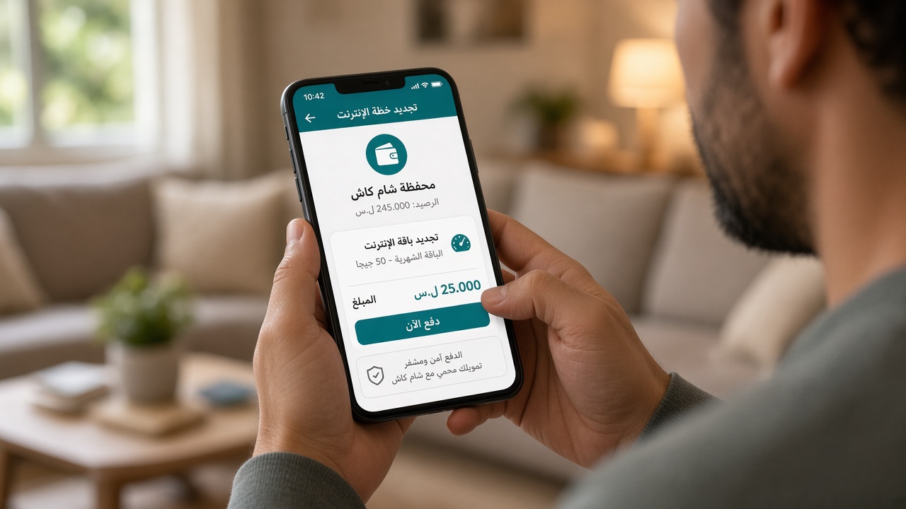 مشترك يجدّد اشتراكه من شاشة الدفع على الجوال